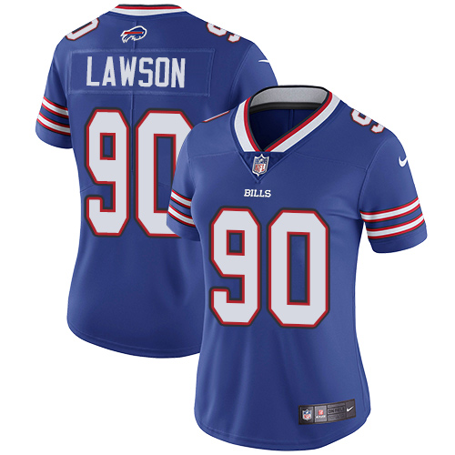Nike Bills #90 Shaq Lawson Royal Blue Team Color Women's Stitched NFL Vapor Untouchable Limited Jersey